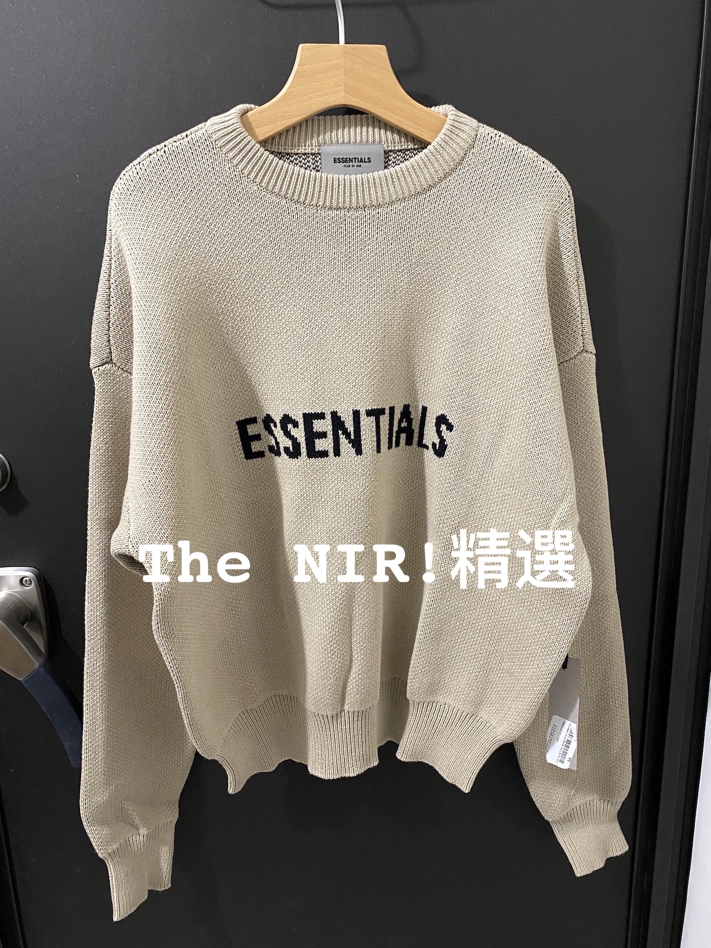 ESSENTIALS SSENSE 特別色針織毛衣正面字Knit Pullover Sweater Linen