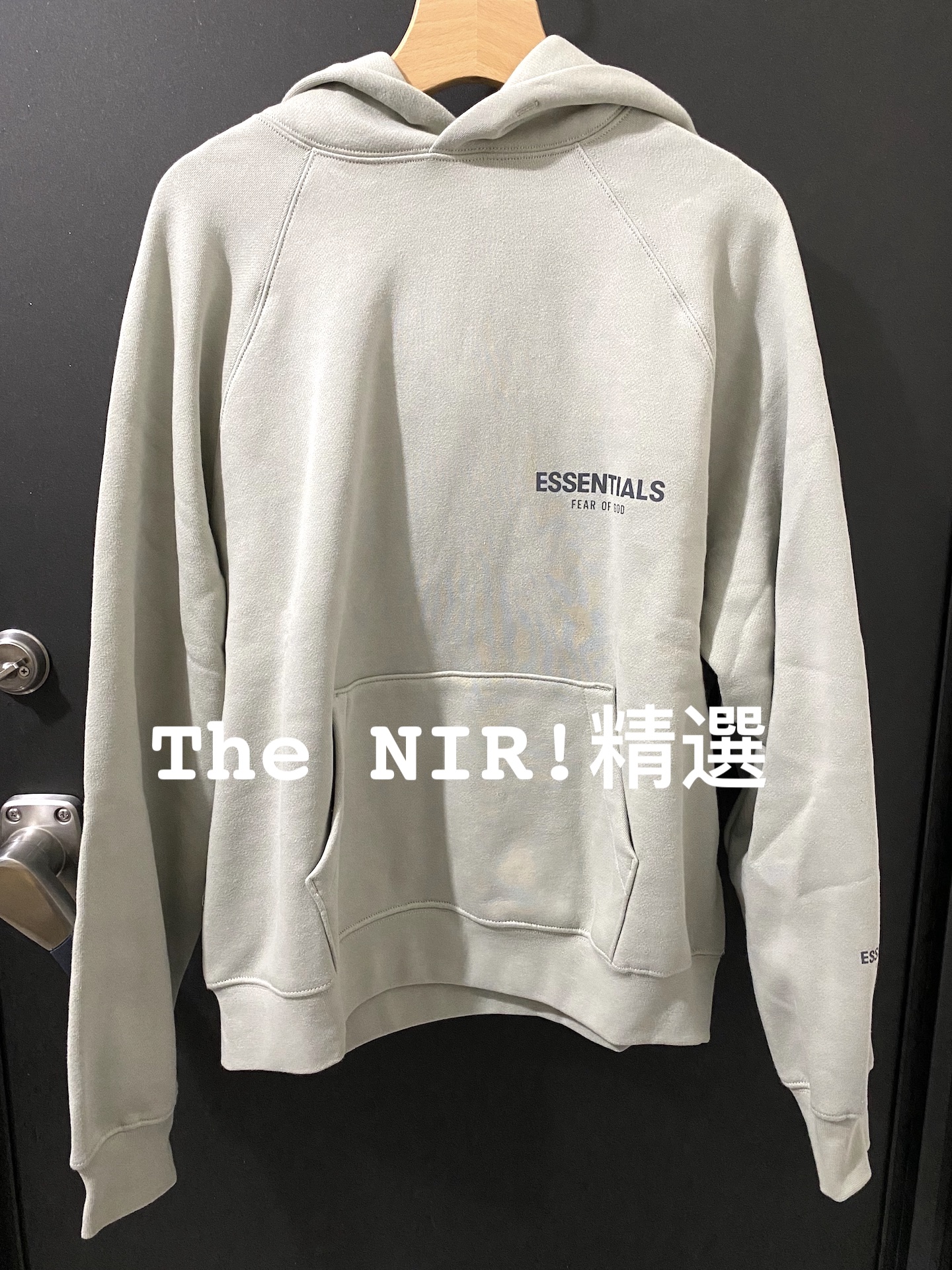 ESSENTIALS SSENSE 特別色帽T 反光正面小字Pullover Hoodie Concrete