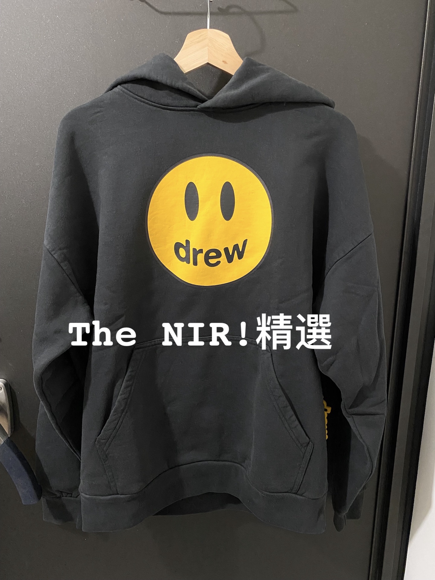 Drew House 黑色笑臉帽T 長袖Mascot hoodie – black – The NIR! 精選