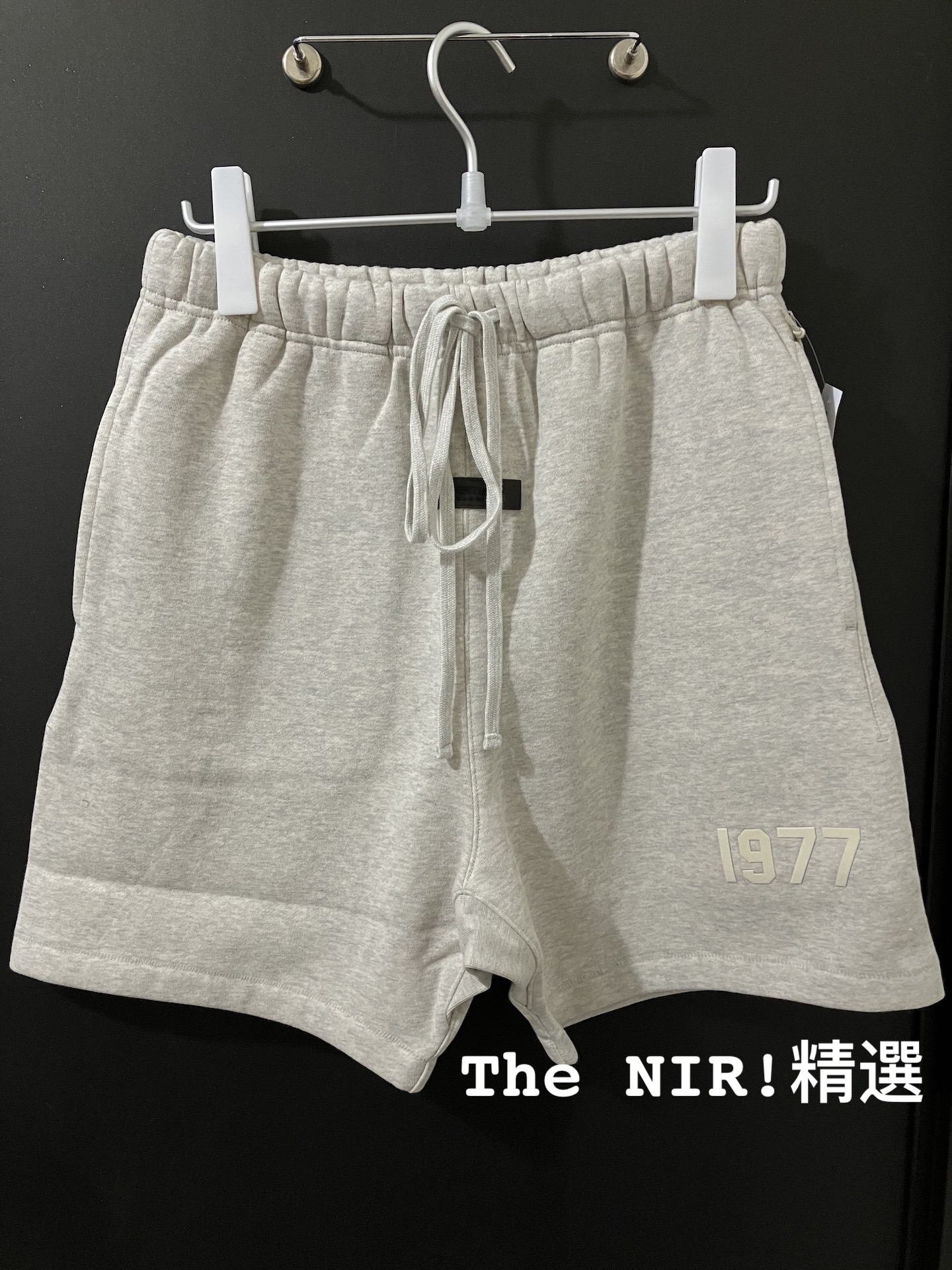 ESSENTIALS 棉短褲1977 植絨Oatmeal 淺灰色燕麥灰Sweatshort 21FW